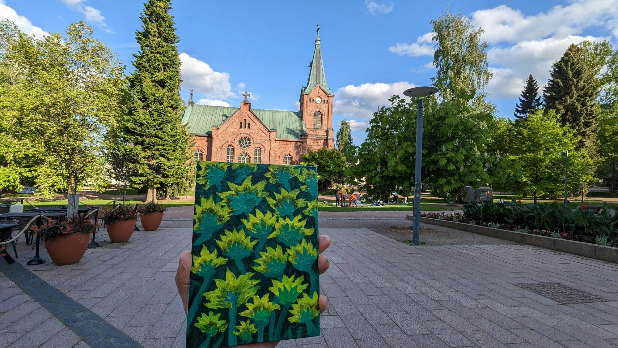 Nature-Inspired Art Session at Kirkkopuisto Park 🌻